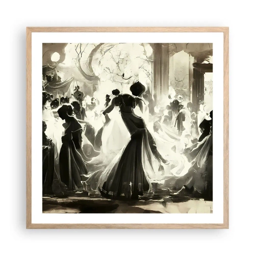 Poster în ramă de stejar deschis - Marea mascaradă - 60x60 cm