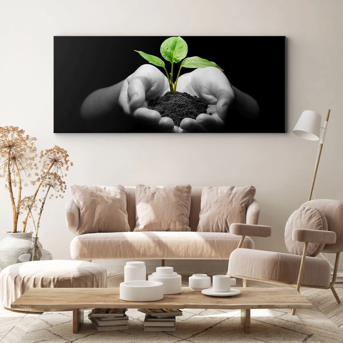 Tablou pe pânză - Iubesc natura, o protejez - 100x40 cm