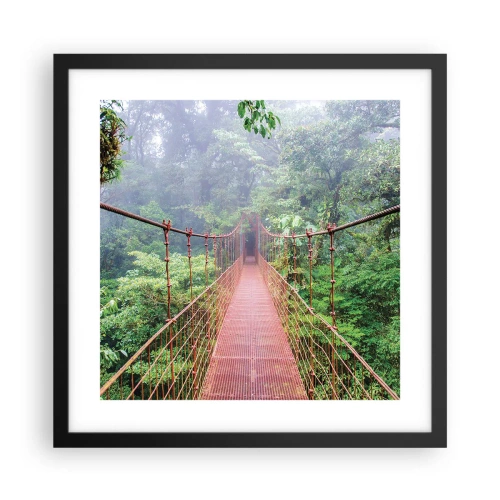 Poster în ramă neagră - Suspendat deasupra coroanelor arborilor - 40x40 cm