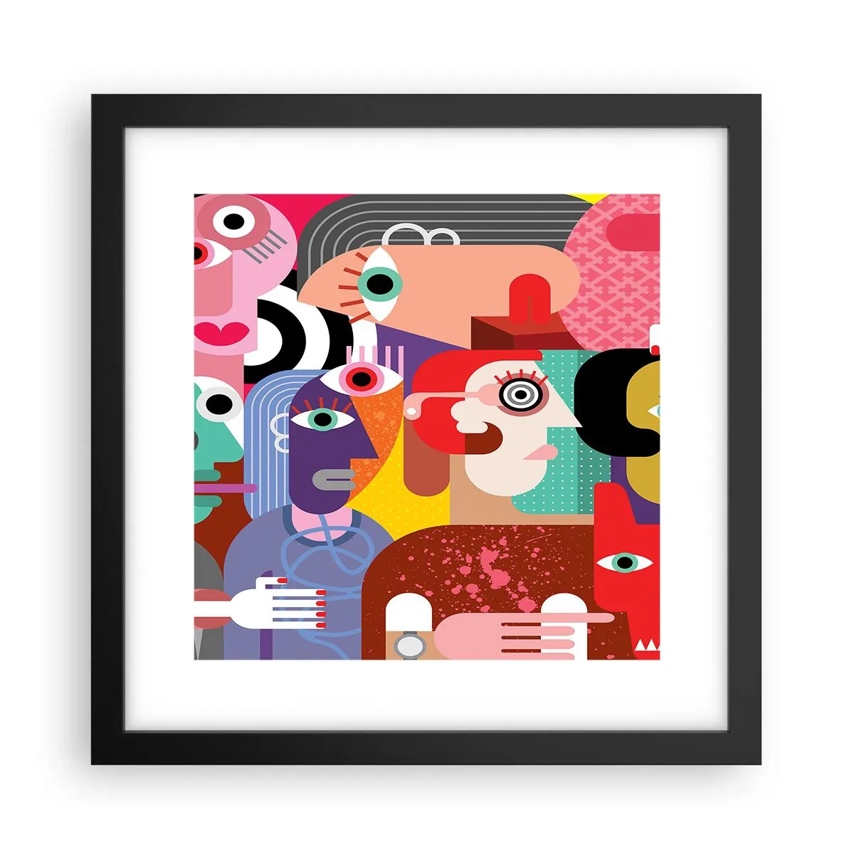 Poster în ramă neagră - Am venit de la domnul Picasso - 30x30 cm