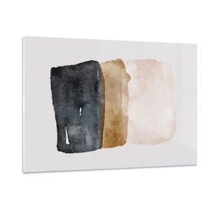 Tablou pe sticlă - Compoziția culorilor pământului - 120x80 cm