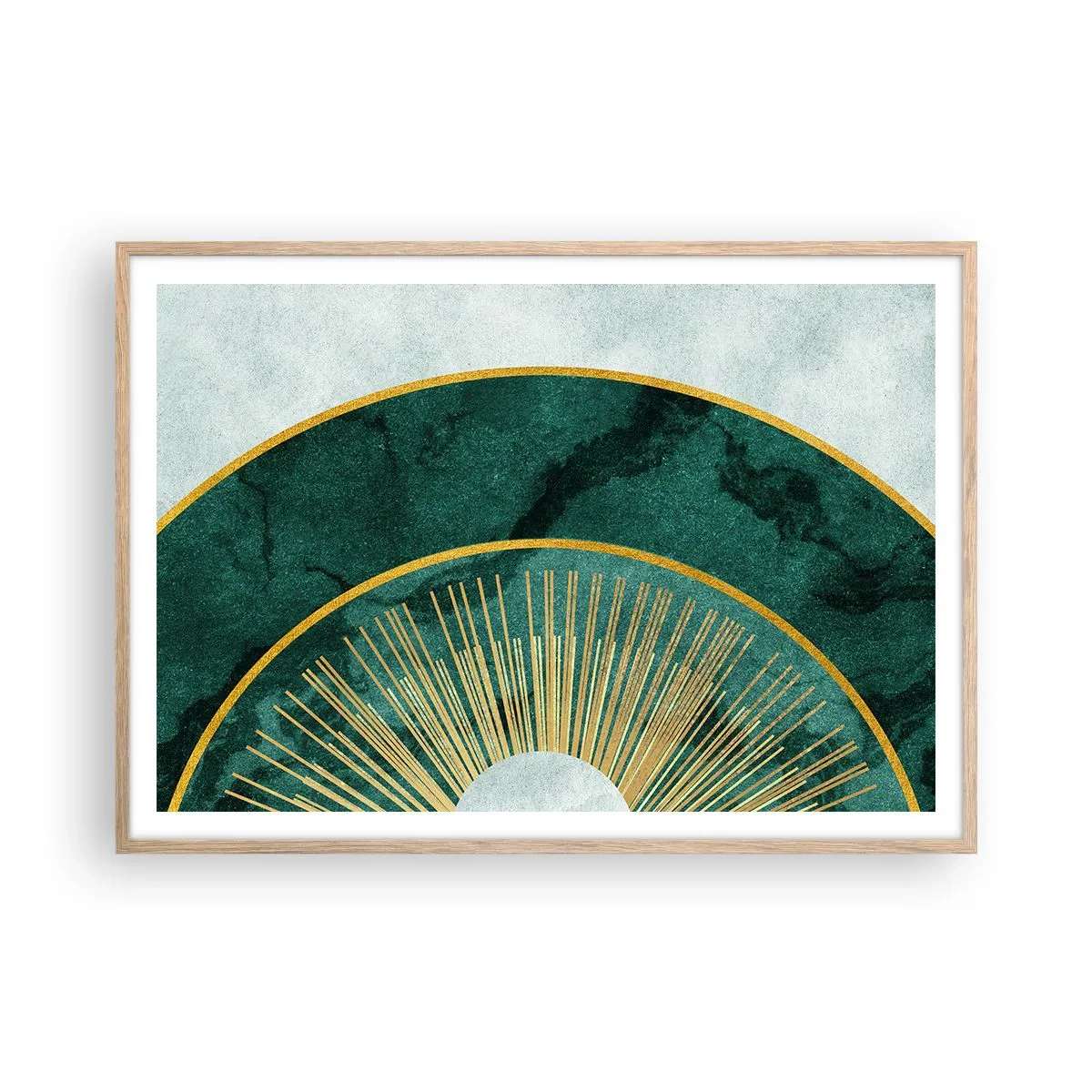 Poster în ramă de stejar deschis - Un alt sistem solar - 100x70 cm