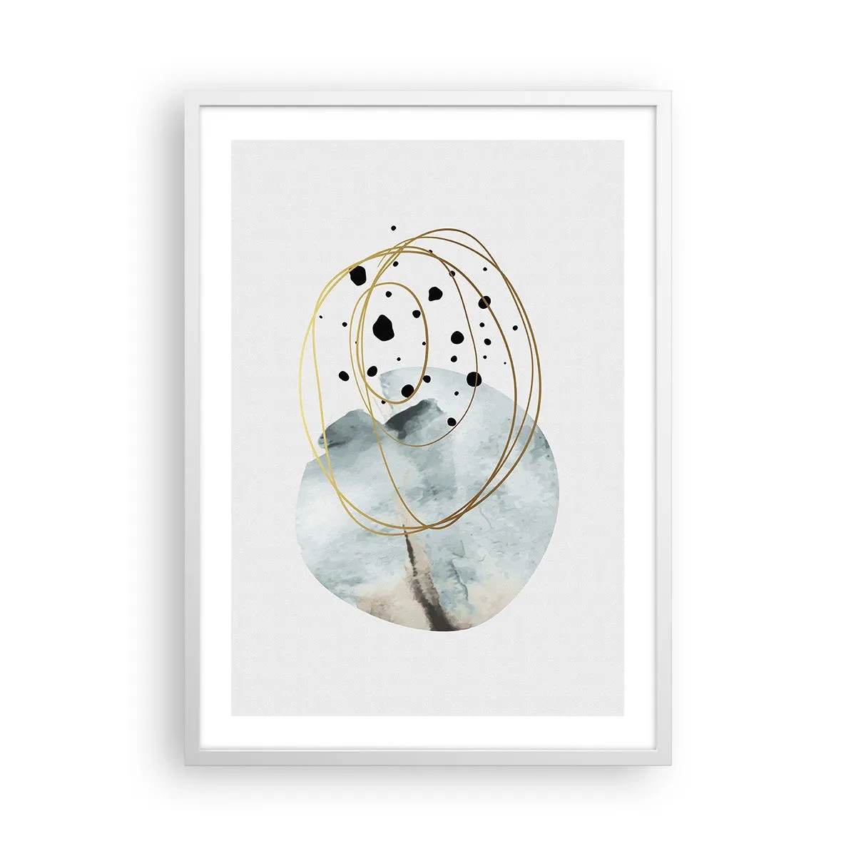 Poster în ramă albă - În îmbrățișarea spațiului - 50x70 cm