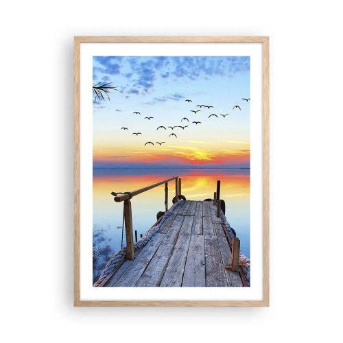 Poster în ramă de stejar deschis - E timpul să ne întoarcem... - 50x70 cm