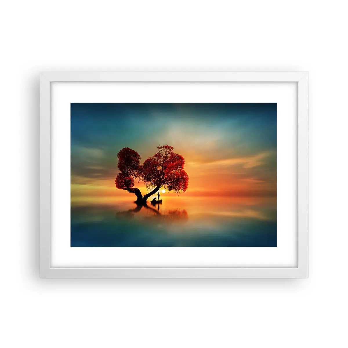 Poster în ramă albă - Lume îndepărtată și tăcută - 40x30 cm