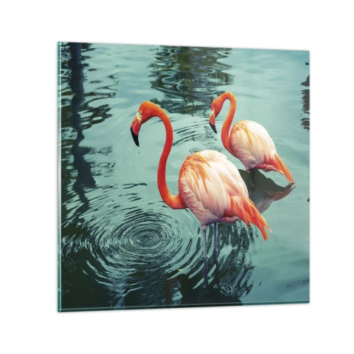 Tablou pe sticlă - Suntem bune de revistele de modă - 30x30 cm