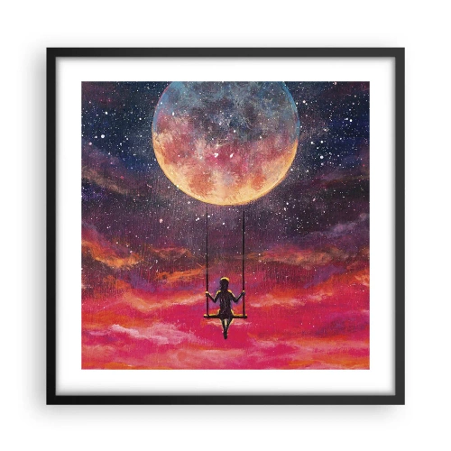 Poster în ramă neagră - Cu capul în nori - 50x50 cm