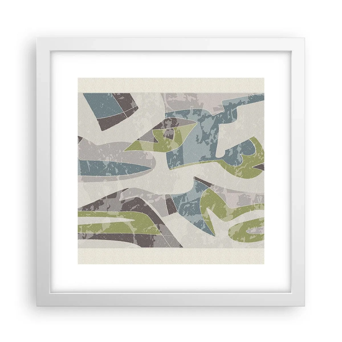 Poster în ramă albă - Compoziție din spatele geamului - 30x30 cm