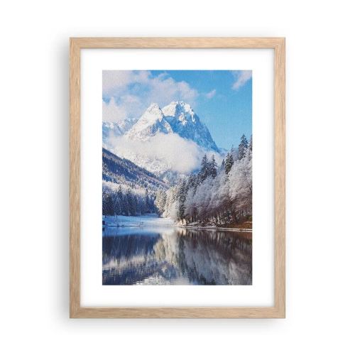 Poster în ramă de stejar deschis - Veghe de zăpadă - 30x40 cm