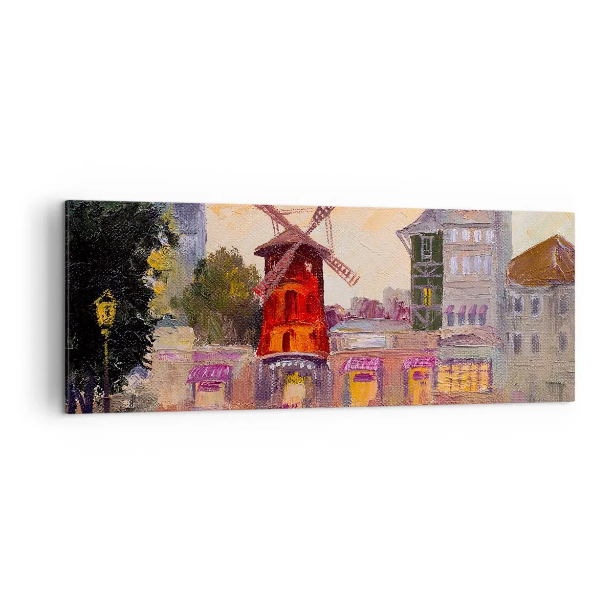 Tablou pe pânză - Icoane pariziene - Moulin Rouge - 140x50 cm