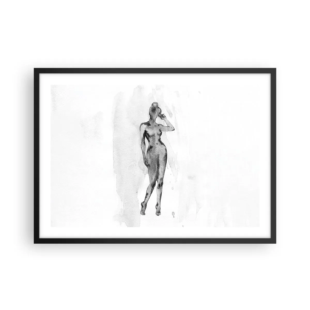 Poster în ramă neagră - Un studiu al idealului de feminitate - 70x50 cm