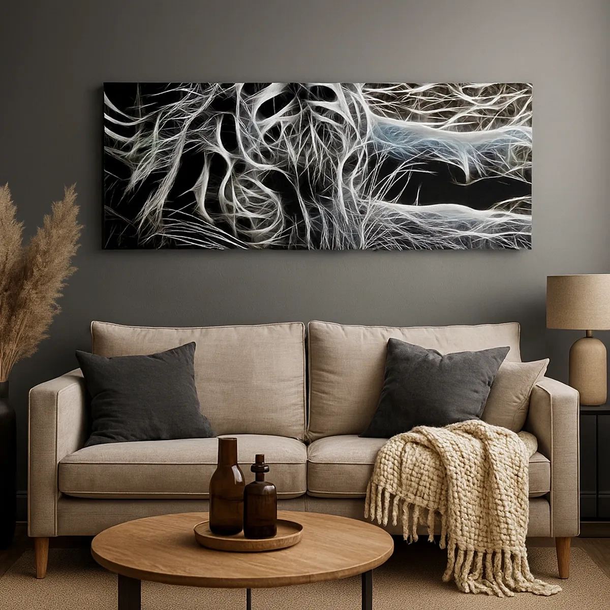 Tablou pe pânză - Un studiu al lejerității felinelor - 30x30 cm