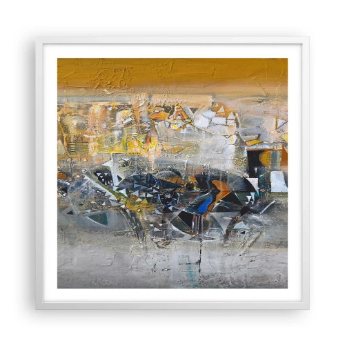 Poster în ramă albă - Totul va fi bine - 60x60 cm