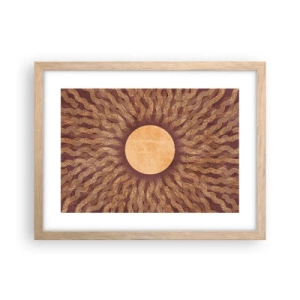 Poster în ramă de stejar deschis - Icoana soarelui - 40x30 cm