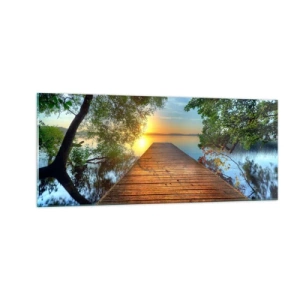 Tablou pe sticlă - Nu te grăbi, stai jos - 100x40 cm