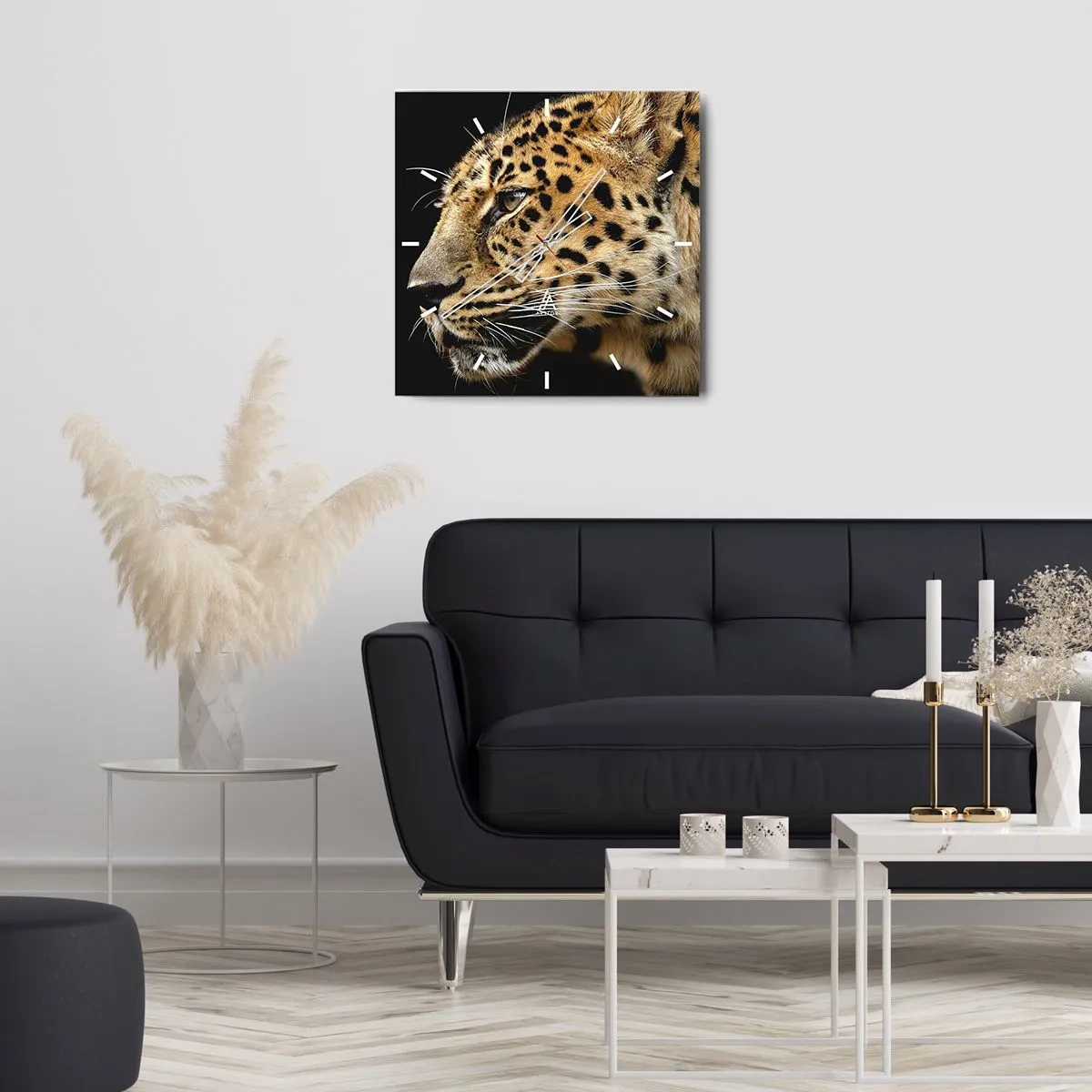 Ceas de perete - Ceas pe sticlă - Calm, concentrat, pregătit - 30x30 cm