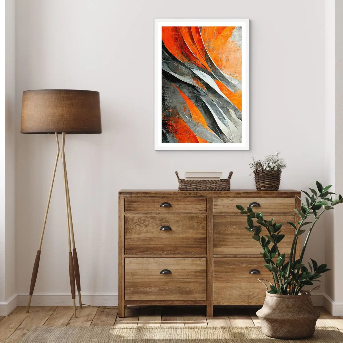 Poster în ramă albă - Căldură și frig - 70x100 cm