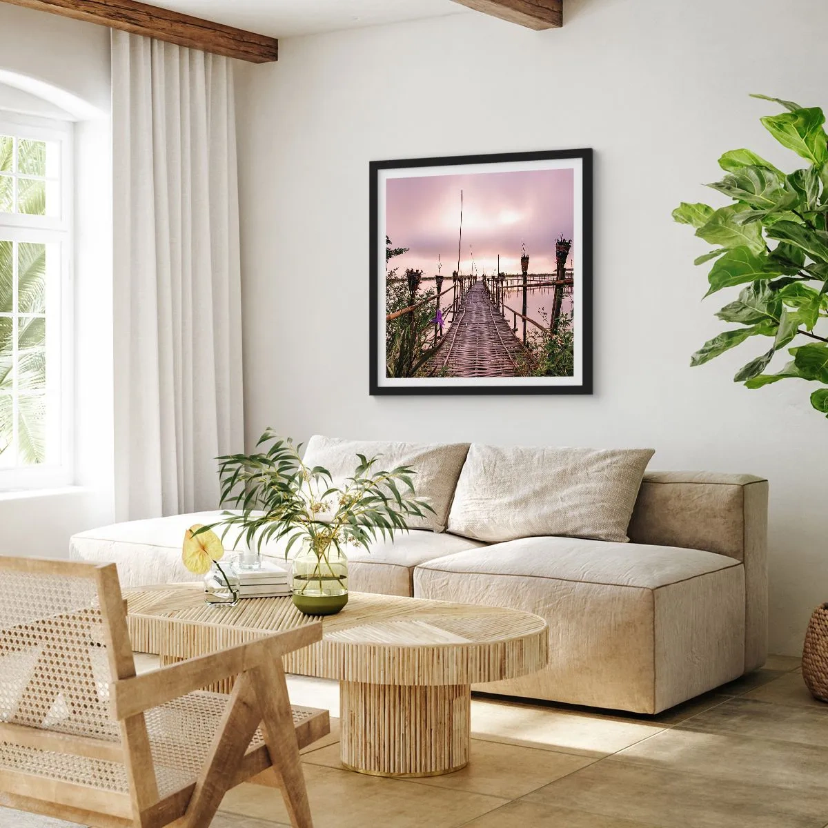 Poster în ramă neagră - Pacea și liniștea Asiei - 60x60 cm