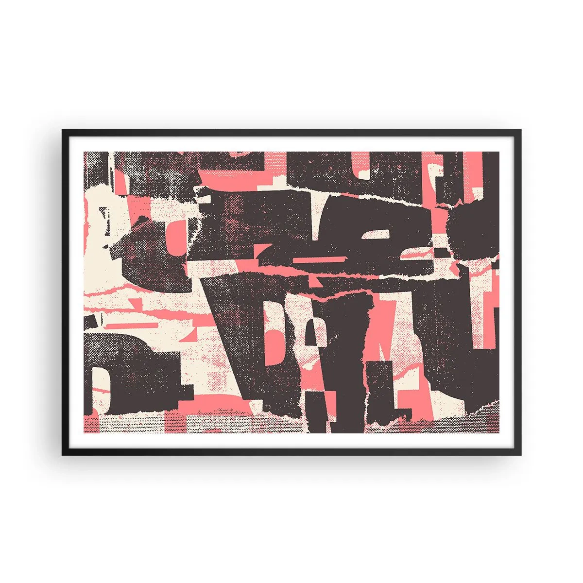 Poster în ramă neagră - Toată această agitație - 100x70 cm