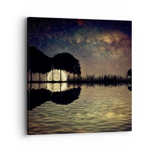 Tablou pe pânză - O noapte la capătul lumii - 40x40 cm