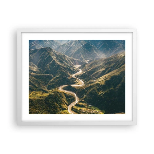 Poster în ramă albă - Direct din inima munților - 50x40 cm
