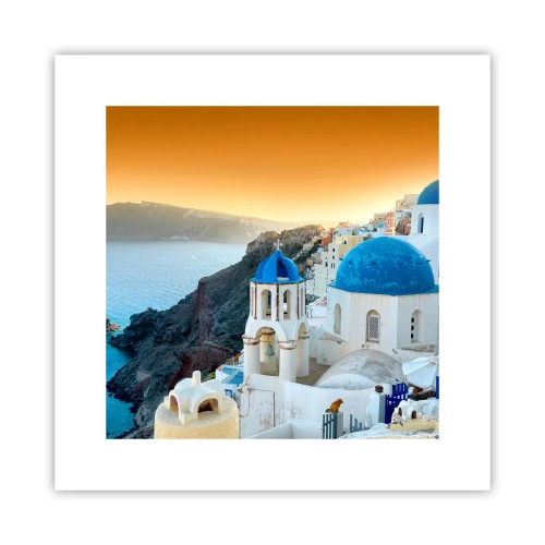 Poster - Santorini - îmbrățișat de stânci - 30x30 cm