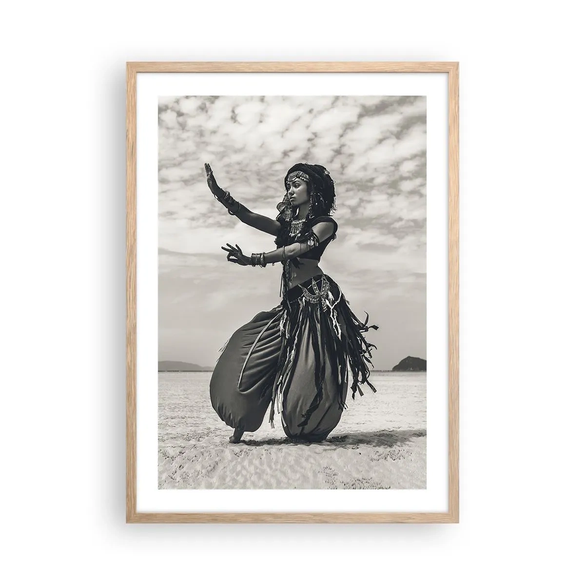 Poster în ramă de stejar deschis - Dansul insulelor sudice - 50x70 cm