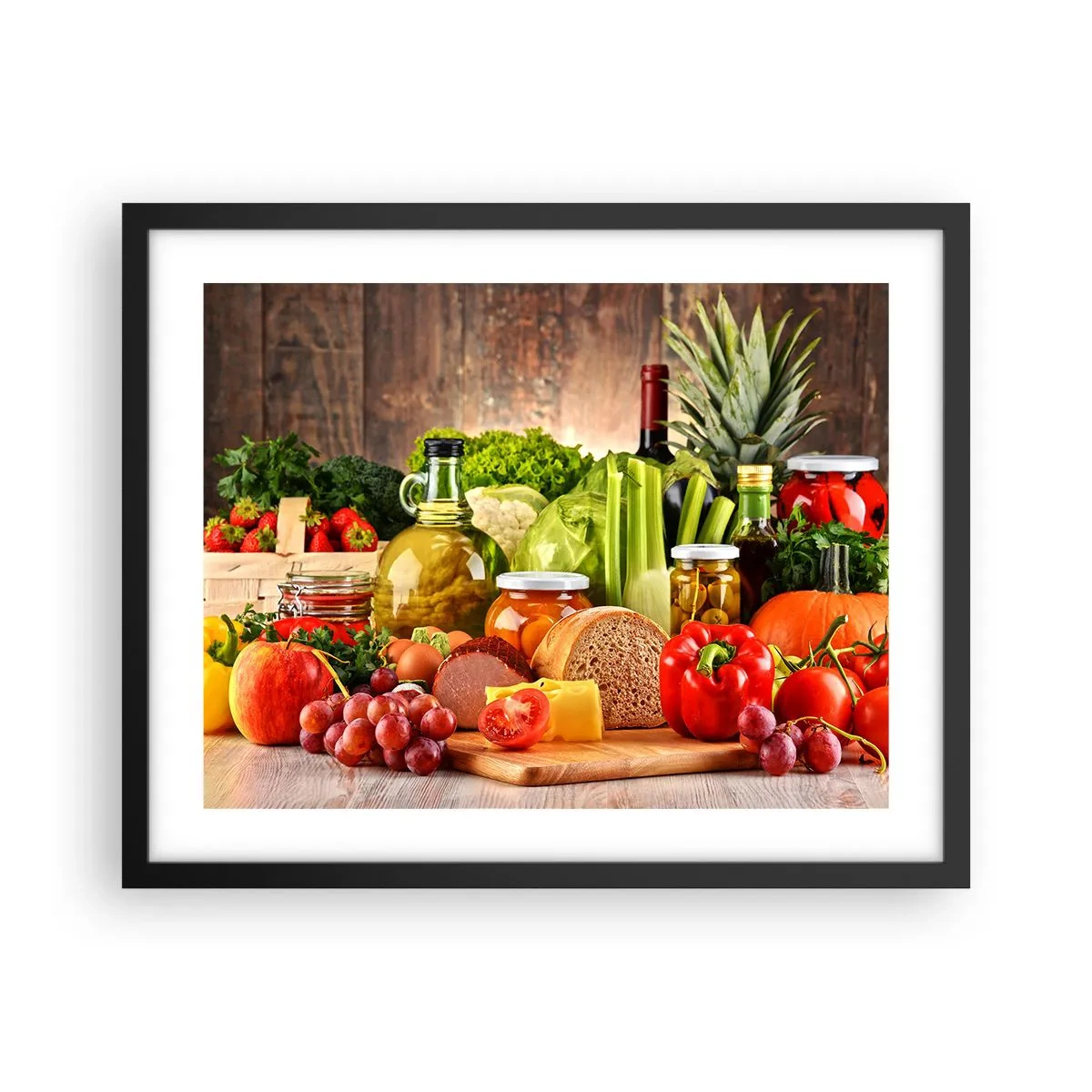 Poster în ramă neagră - Afumate, prăjite, marinate - 50x40 cm