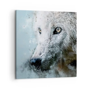 Tablou pe pânză - Faceți cunoștință cu sufletul lupului - 50x50 cm