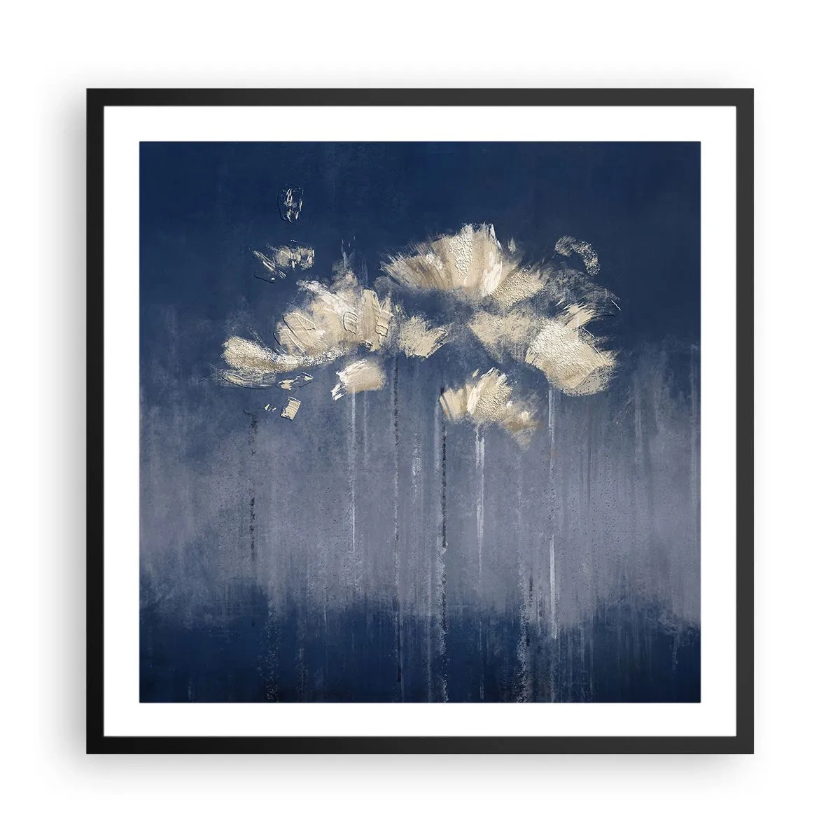 Poster în ramă neagră - Ca petalele în vânt - 60x60 cm