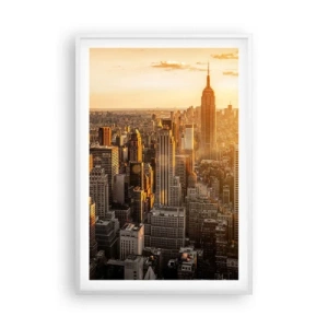 Poster în ramă albă - Crescând la soare - 61x91 cm