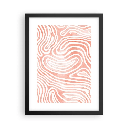 Poster în ramă neagră - Într-un labirint de coral - 30x40 cm