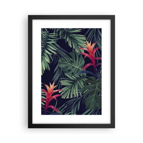 Poster în ramă neagră - Flacăra verde - 30x40 cm