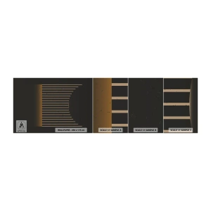 Mostră tapet autocolant Deluxe Sticker - Explorați întunericul - Abstracția, Bucată, Linie de arta - 100x30 cm