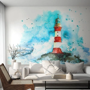 Tapet Premium Sand - Unitatea forțelor naturii - Far, Peisaj, Grafică - 200x140 cm