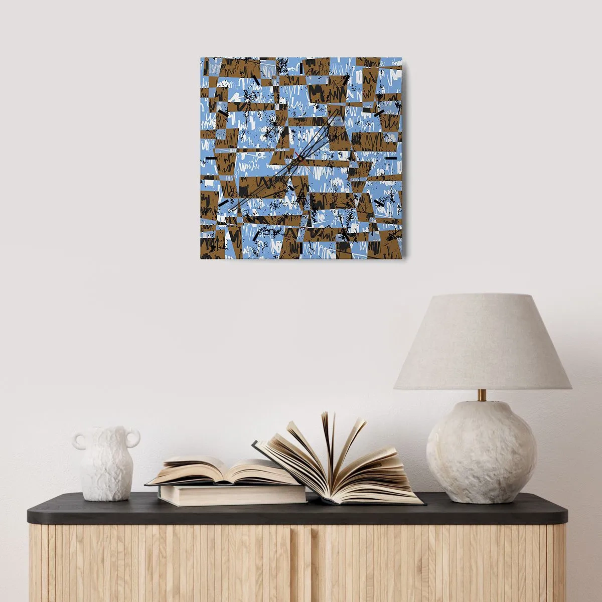 Ceas de perete - Ceas pe sticlă - Decupaj aparte - 40x40 cm