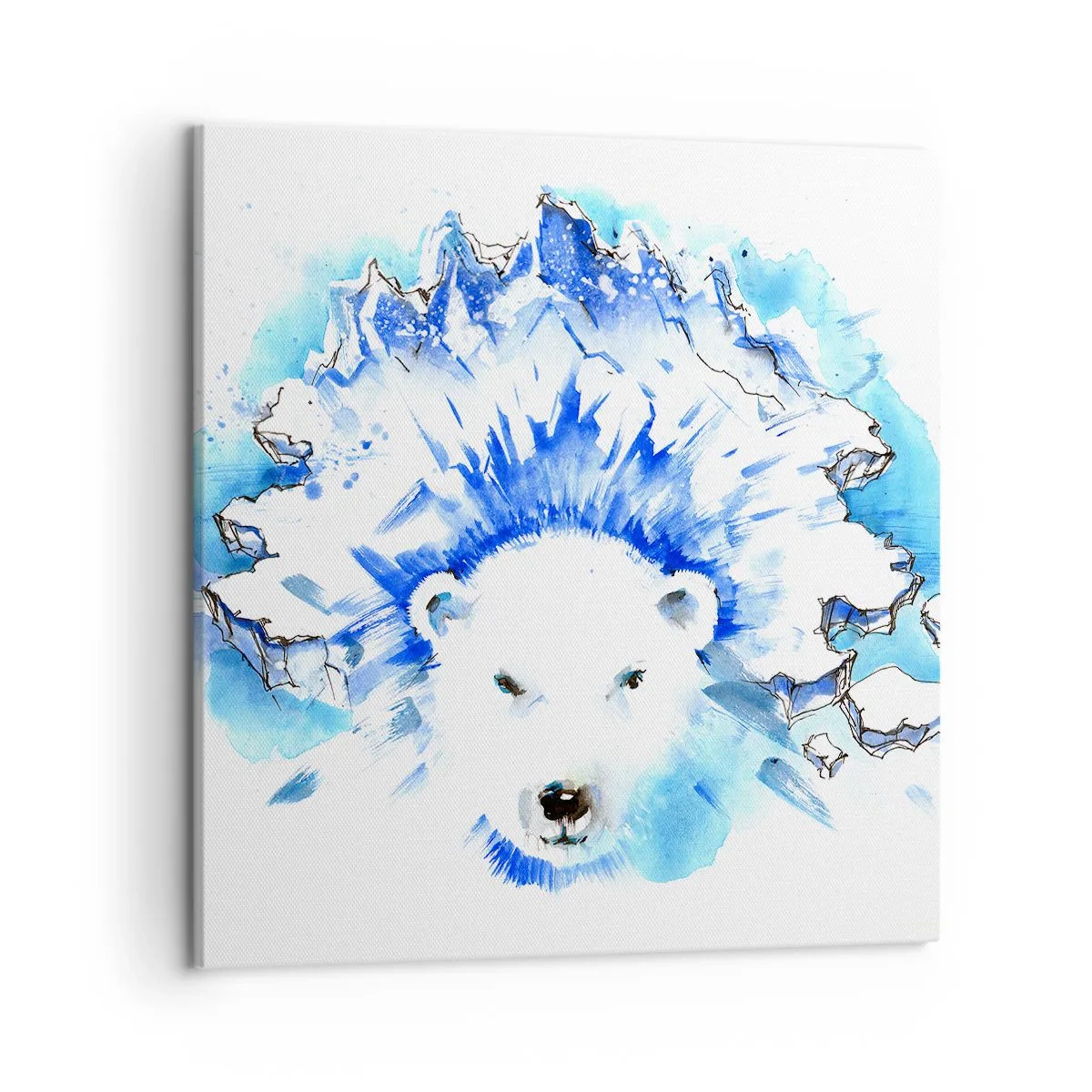 Tablou pe pânză - Regele Arcticii într-o coroană de gheață - 50x50 cm