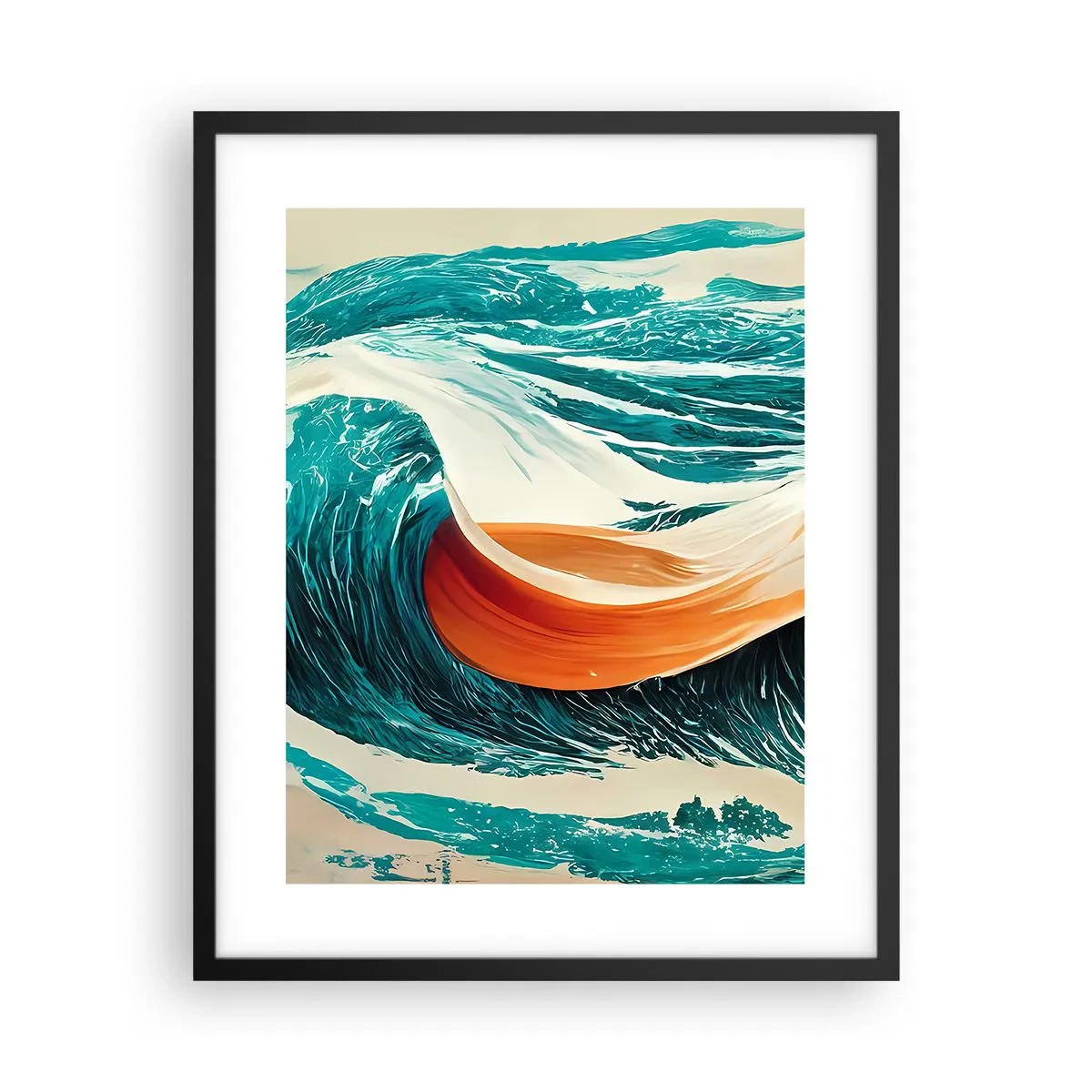 Poster în ramă neagră - Visul unui surfer - 40x50 cm