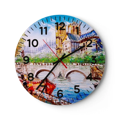 Ceas de perete - Ceas pe sticlă - Timpul lor nu trece niciodată - 40x40 cm