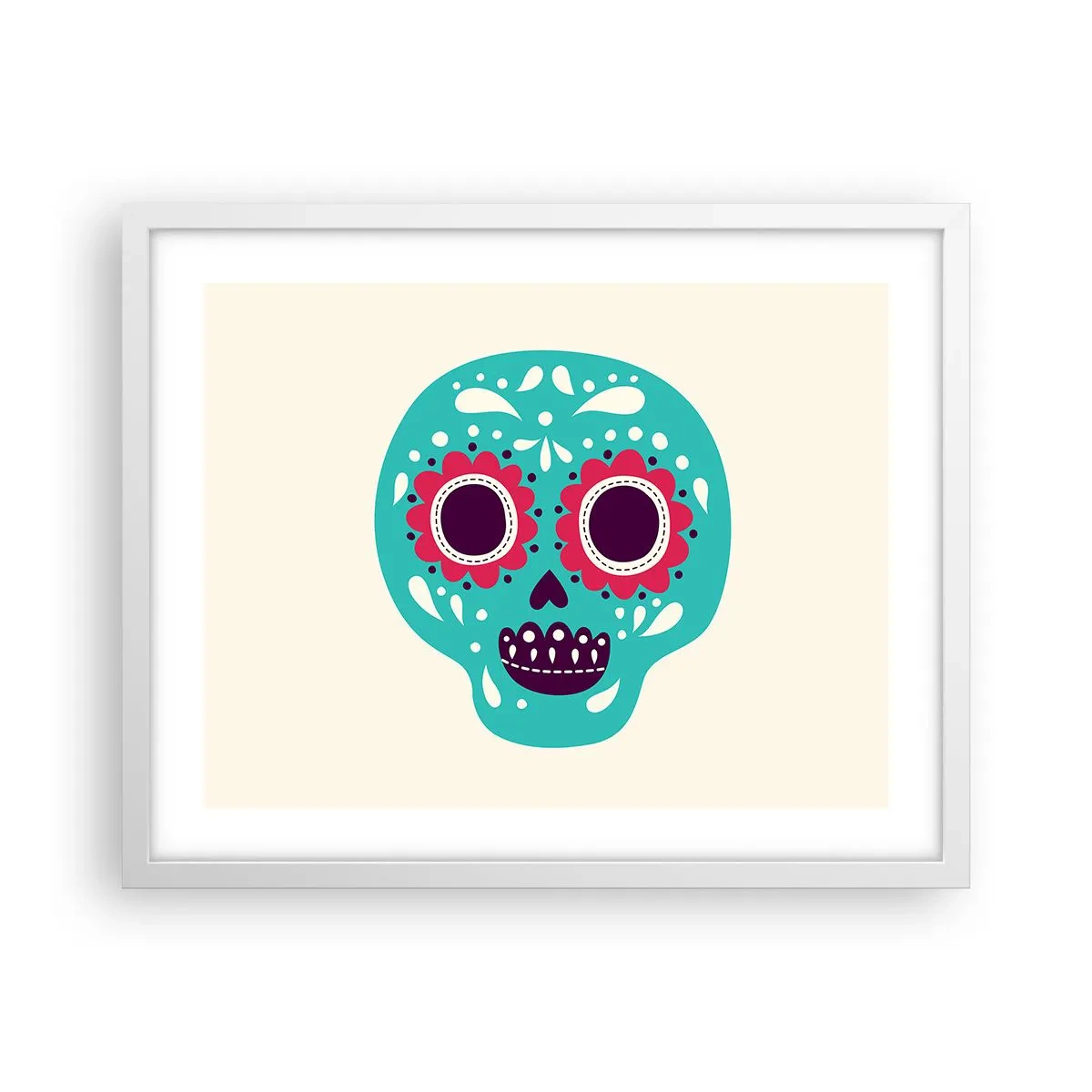 Poster în ramă albă - Viața - distracție până la moarte - 50x40 cm