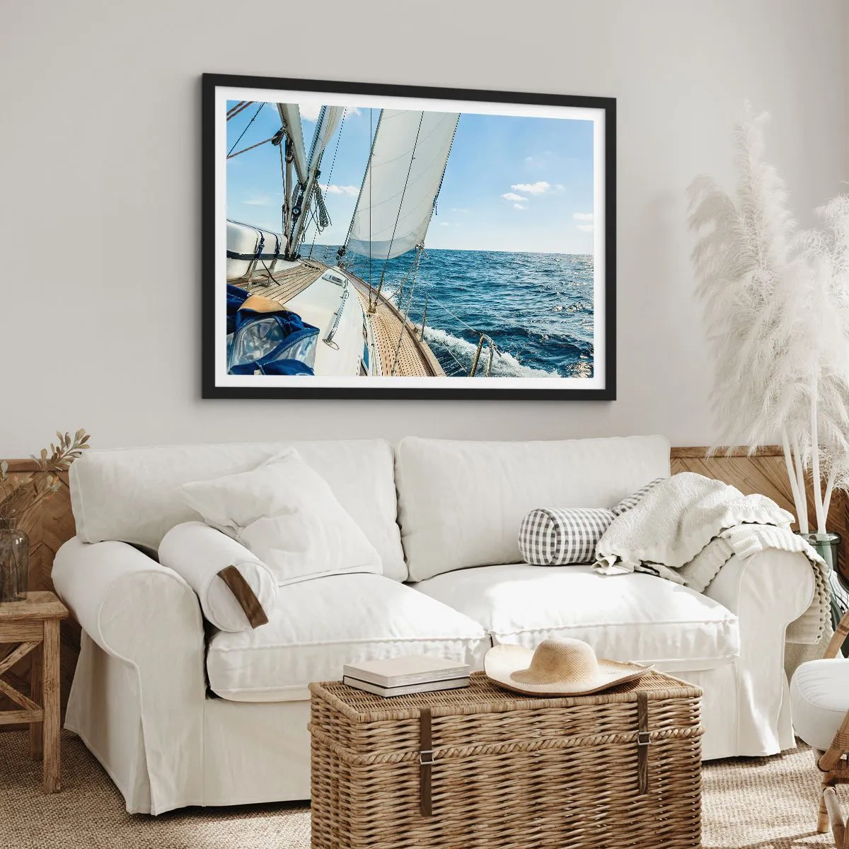 Poster în ramă neagră - Ahoy aventura - 91x61 cm