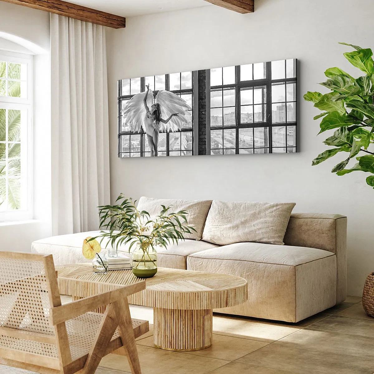 Tablou pe pânză - Orașul îngerilor dansatori? - 100x40 cm