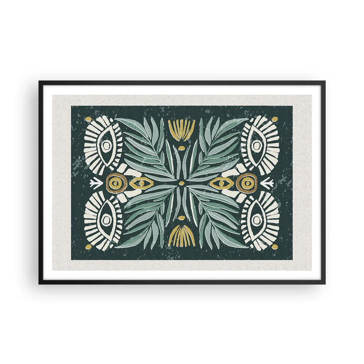 Poster în ramă neagră - Ca un decupaj folcloric - 100x70 cm