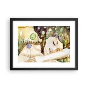 Poster în ramă neagră - Visul violet smarald - 40x30 cm