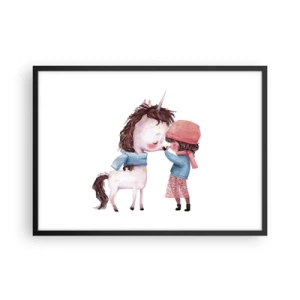 Poster în ramă neagră - O poveste de iarnă - 70x50 cm
