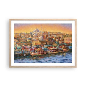 Poster în ramă de stejar deschis - O poveste din Istanbul - 70x50 cm