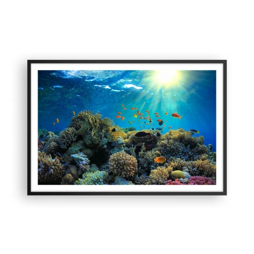 Poster în ramă neagră - Comori subacvatice - 91x61 cm