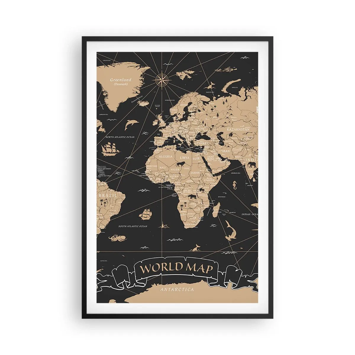 Poster în ramă neagră - Limitele lumii mele - 61x91 cm