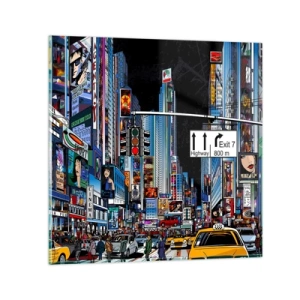 Tablou pe sticlă - O noapte mare și comică - 70x70 cm