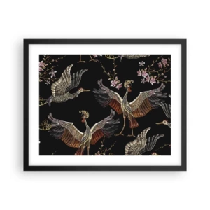 Poster în ramă neagră - Pasăre de basm - 50x40 cm